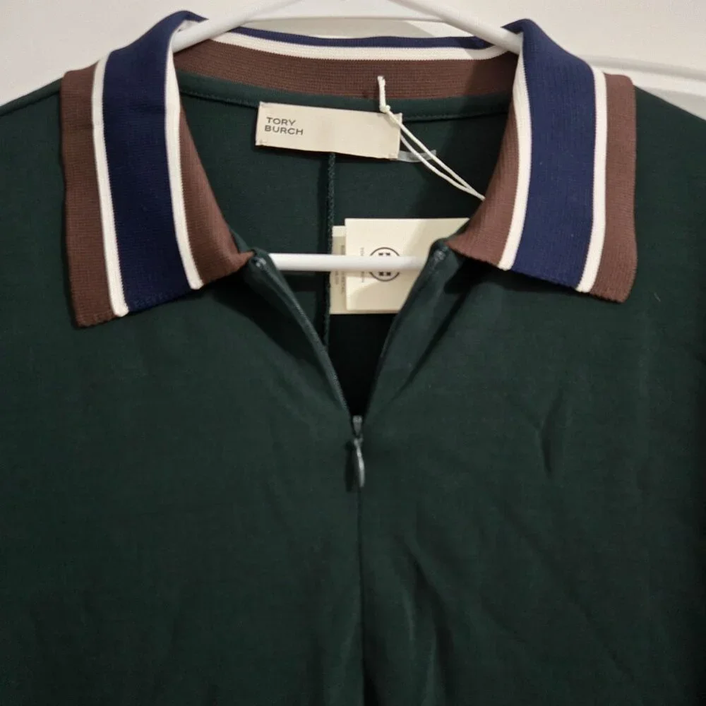 Tory Burch‎ viscose jersey calf length dress in Conifer - Size Large